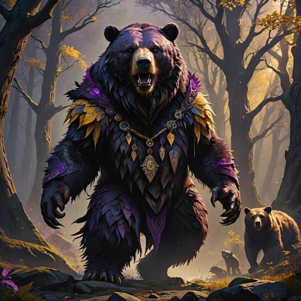 Druid Vedalken Shapeshifting into a Bear