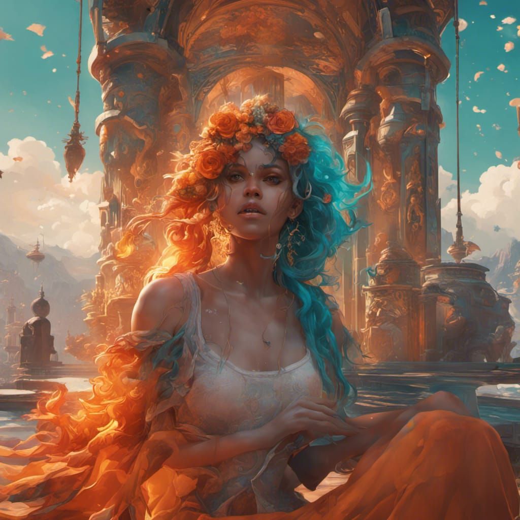 Dreamlike Goddess Concept Art in 8K