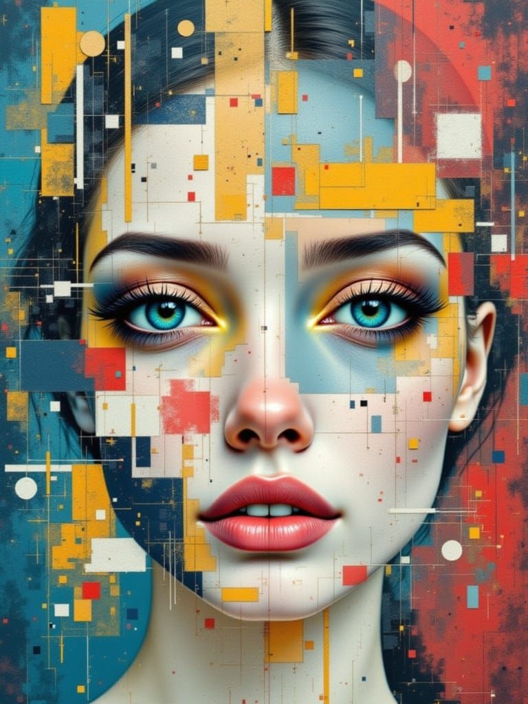 A Fashionista's Dreamy Autumn Portrait in a Corrupted Fresco...