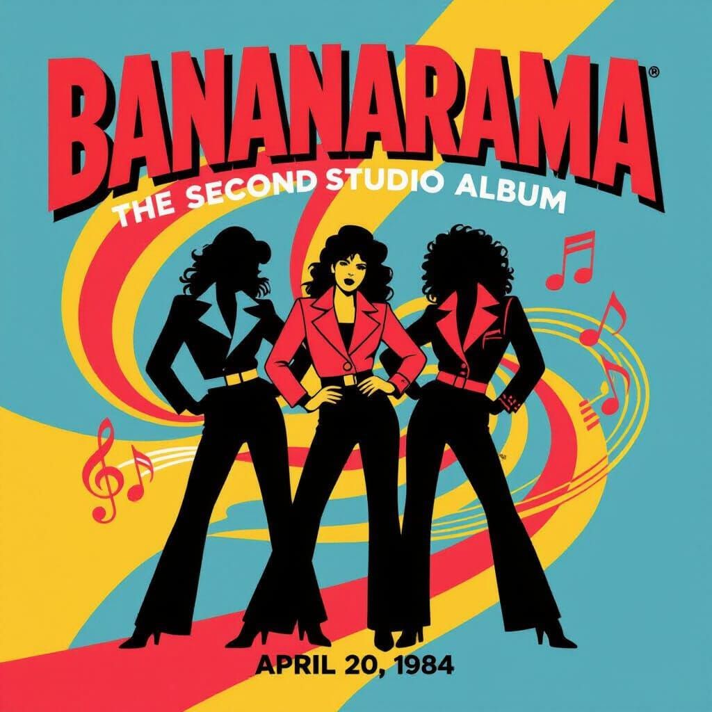 1980s Pop Art Album Cover for Bananarama