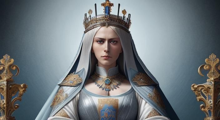 Saint Olga of Kyiv: Hyperrealistic Portrait of an Empress