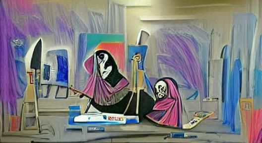 Grim Reaper in Picasso Style