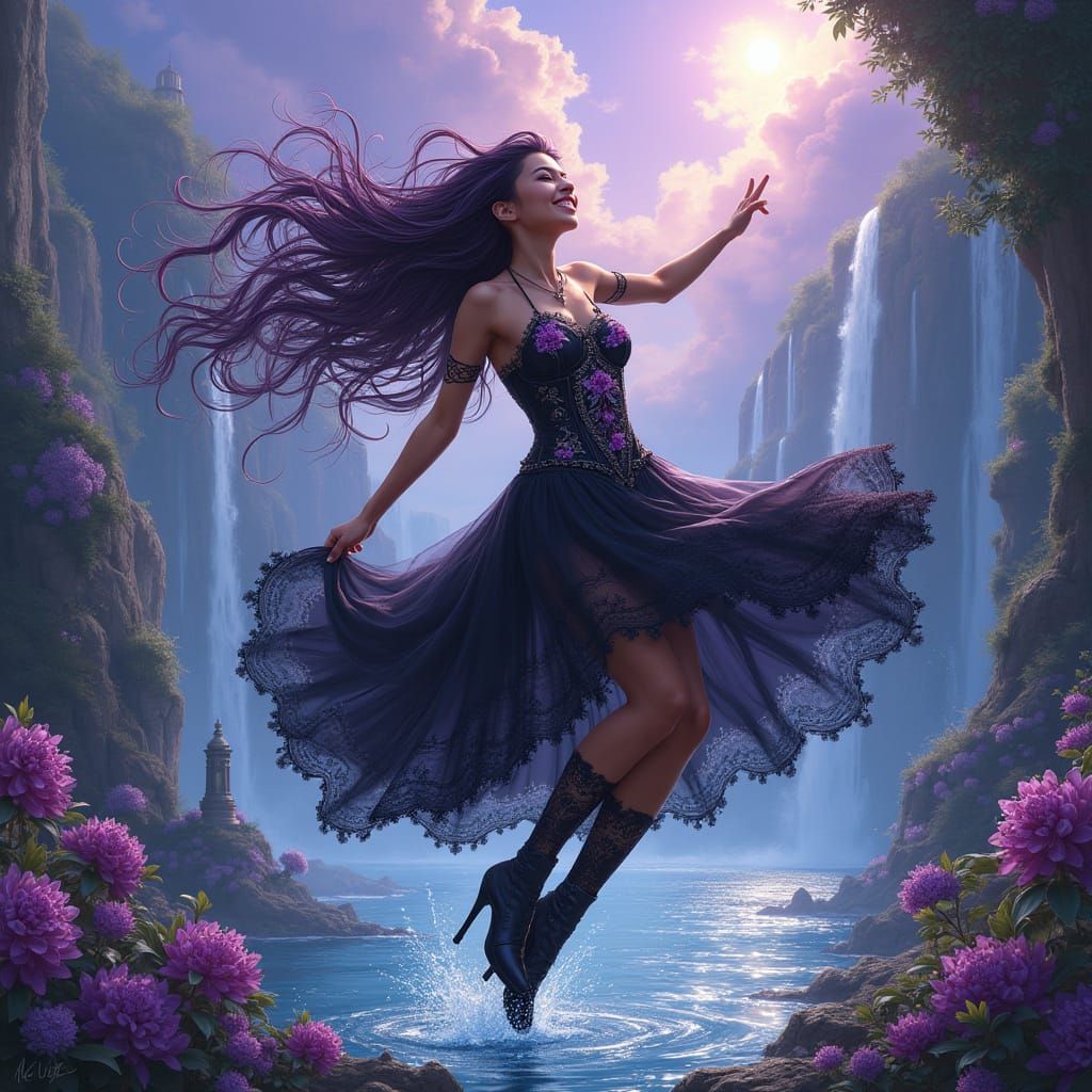 Goth Athlete Dives into a Whimsical Steampunk Wonderland