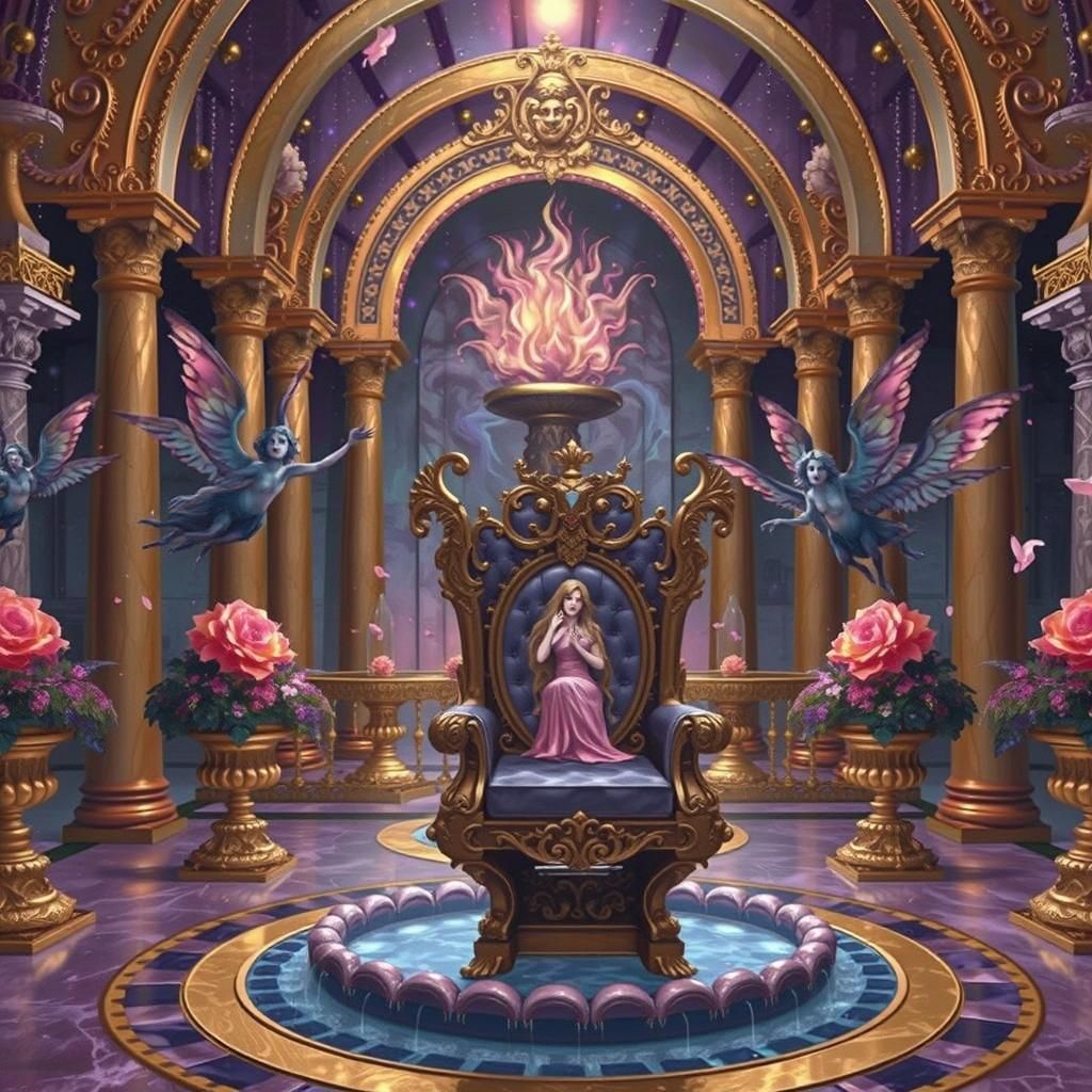 Lady Nada's Pink Flame Temple: A Digital Painting