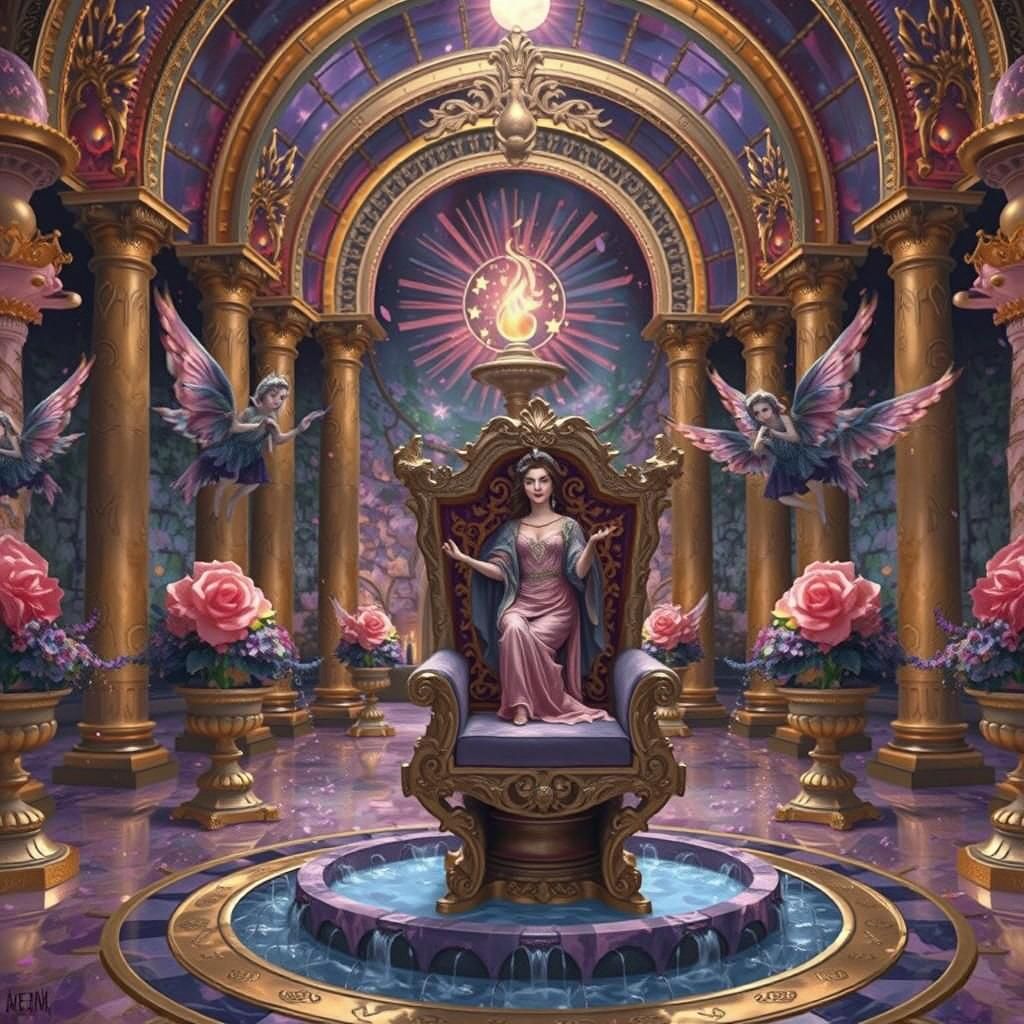 Lady Nada's Pink Temple with Angels and Fairies