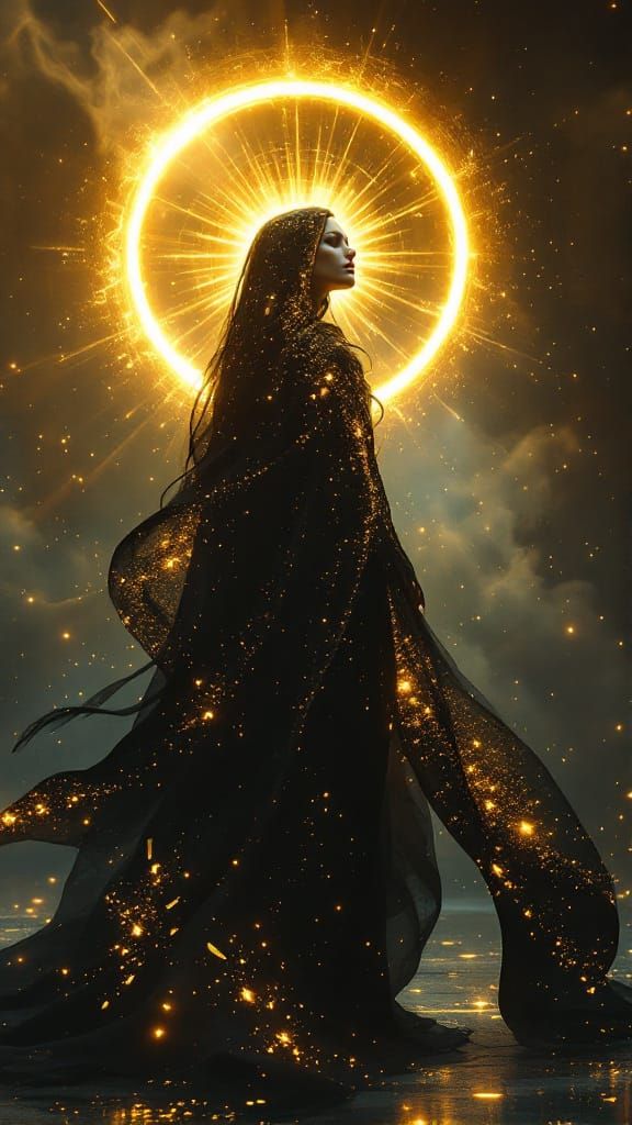 Cyber Mystic Priestess in Fractal Robes