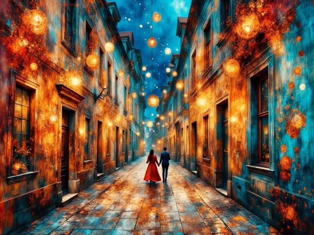 Harmony on a Vibrant Street as Art and Music Unite