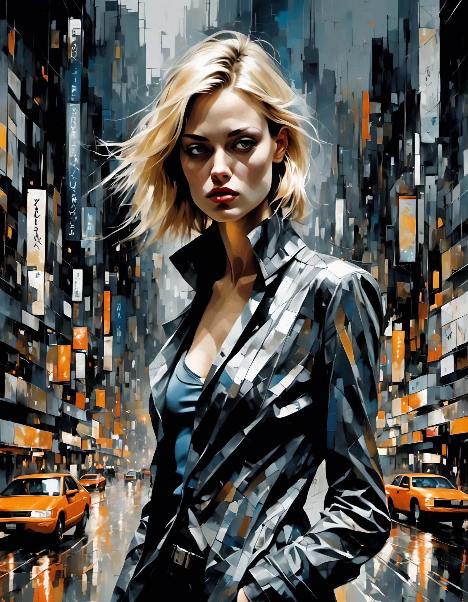 Mysterious Blond Woman in City of Glass