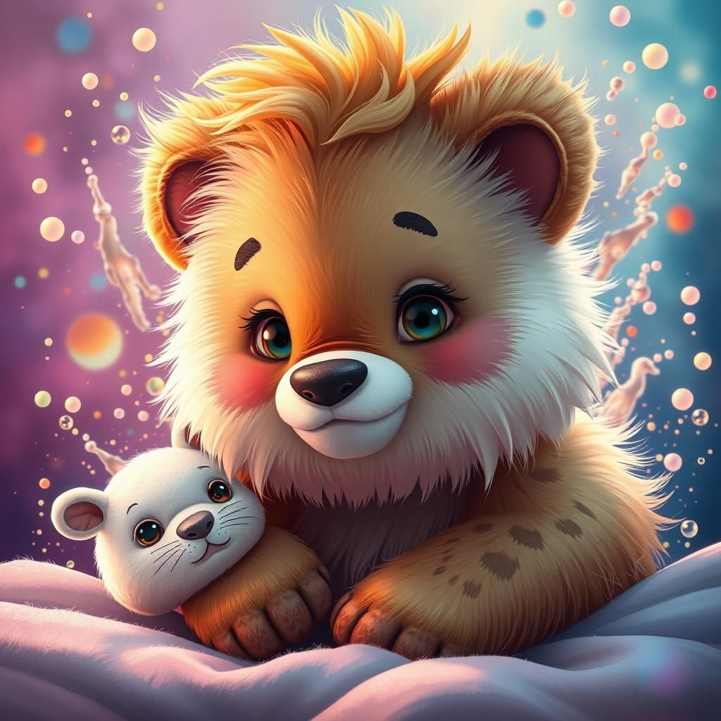 Make fluffy cartoon animals for children bed