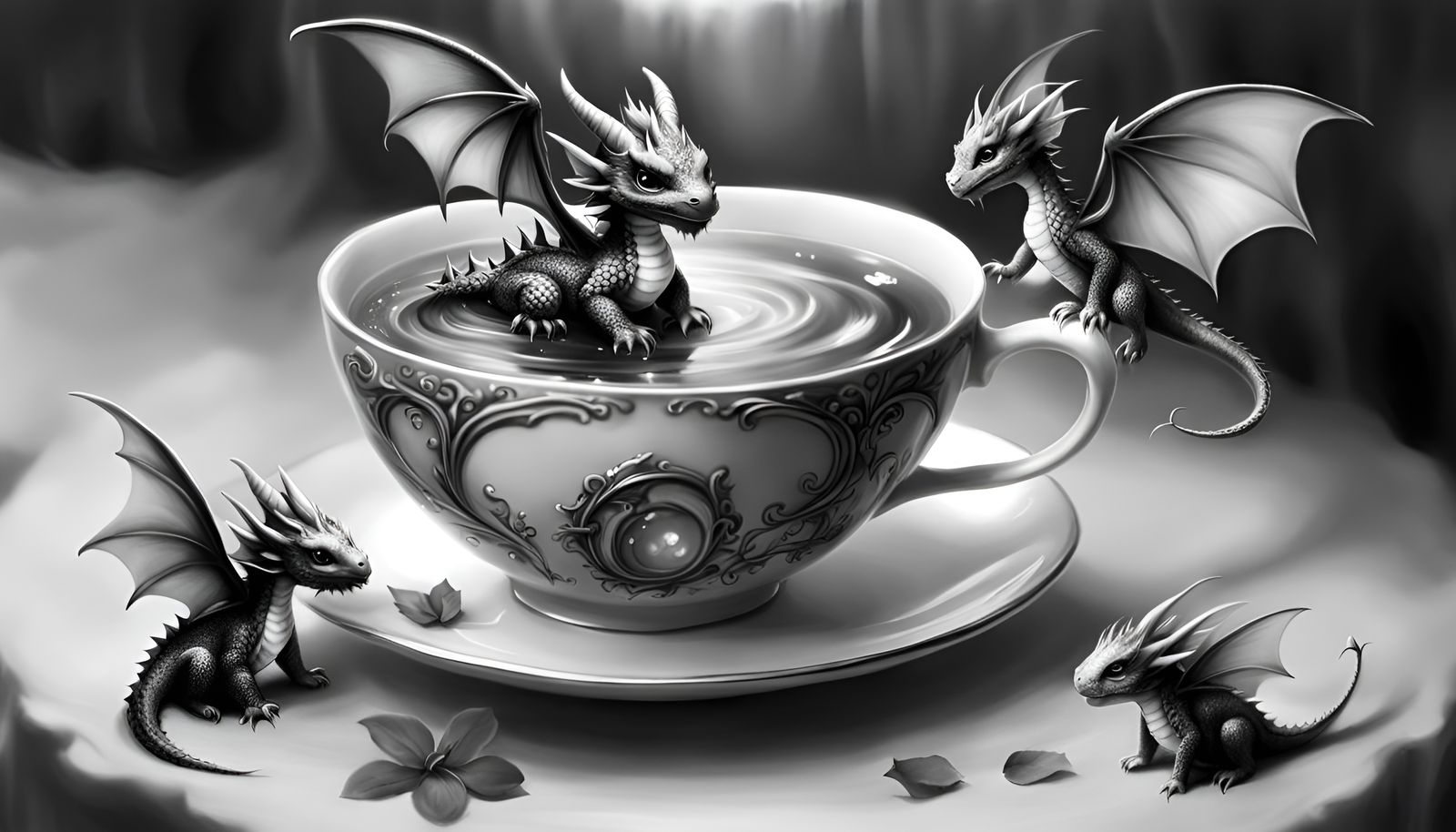 Teacup World: Pixies, Fairies, and a Dragon