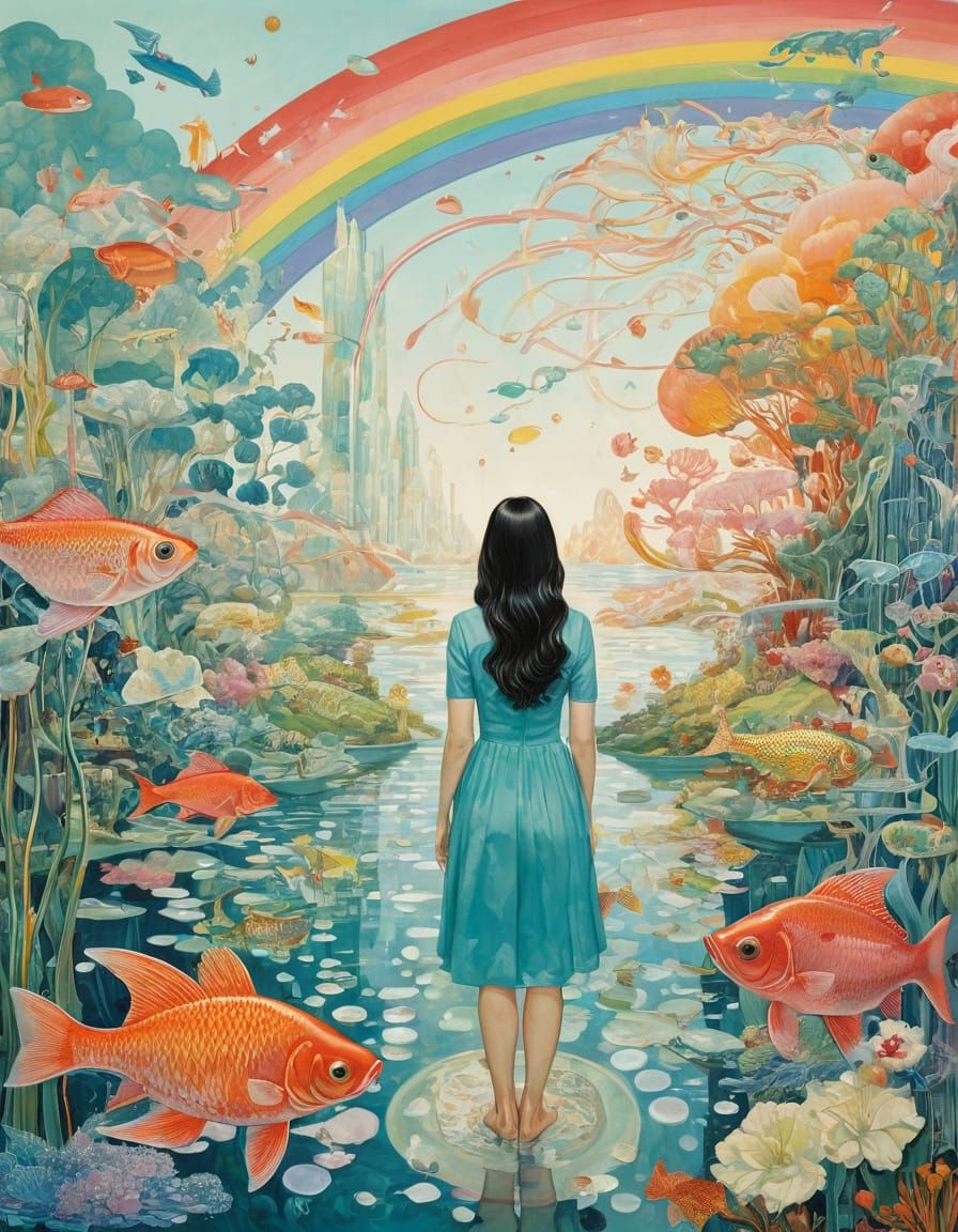 Vibrant Prism Sculpture in Stainless Steel