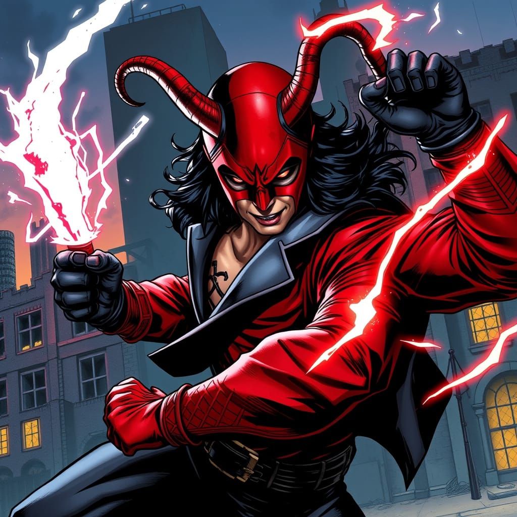 Mystical Daredevil: Zatanna's Gritty Urban Heroic Stance