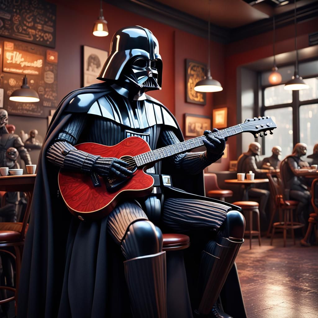 Darth Vader Plays Guitar: Matte Painting