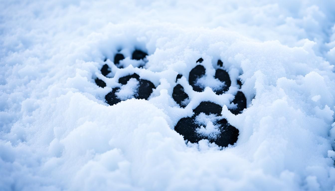 Tiger Footprint in Snow: Close-Up Professional Photography