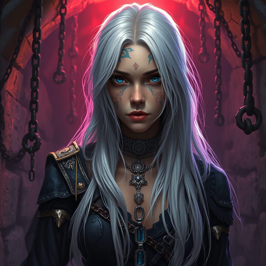 Dark Fantasy Maiden in Chains