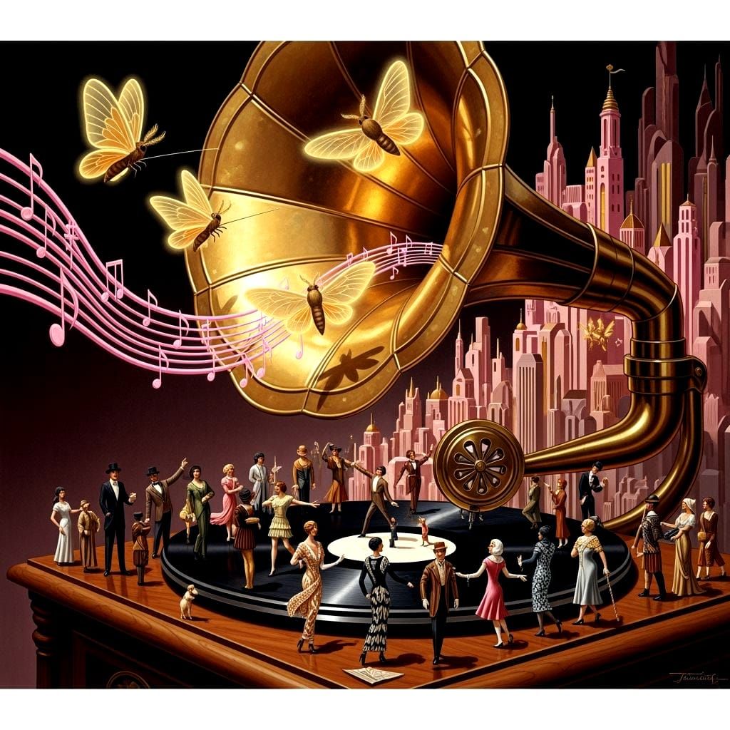 Art Deco Kingdom Thrives Within Vintage Gramophone