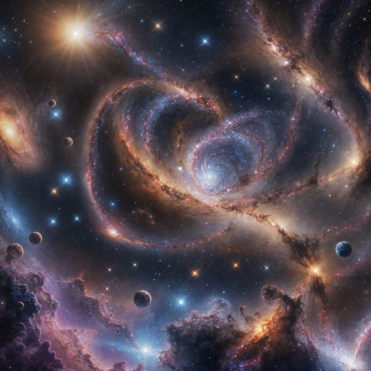 High Quality Galaxy in Digital Art Style