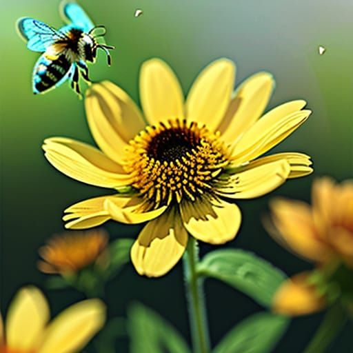 Awards-Winning Macro Photography of a Bee in Flight