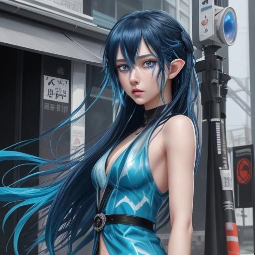 Darling Blue Haired Girl