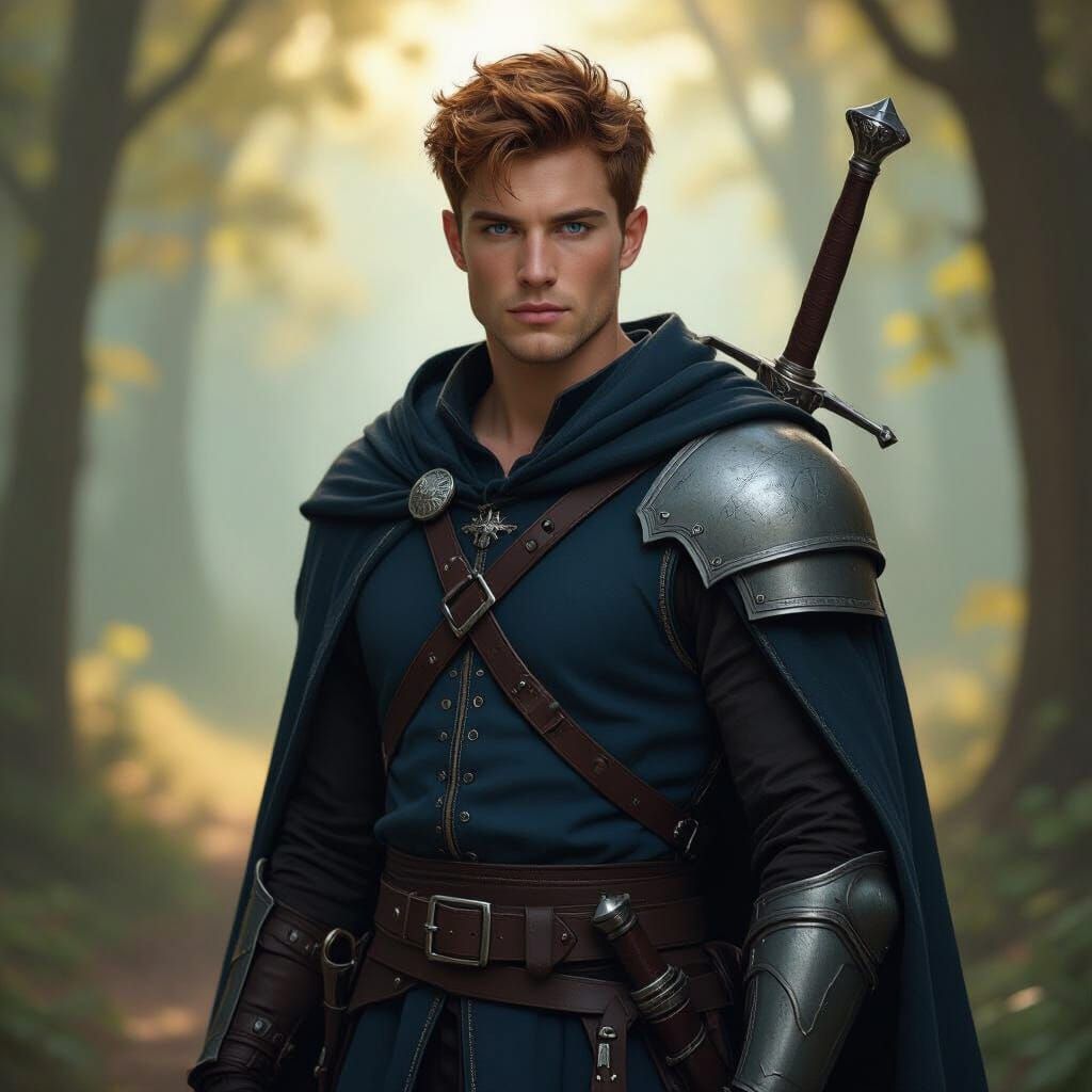 Stark from Frieren in Hyperrealistic Fantasy Portrait