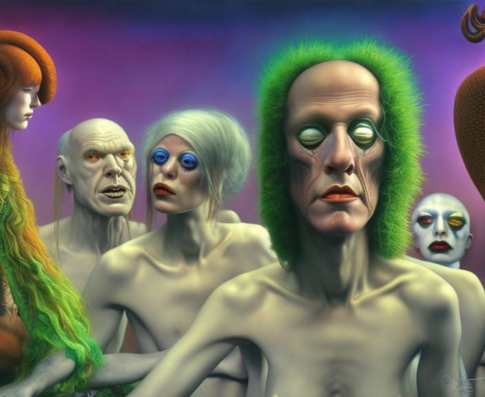 Surreal Electric Sheep Dreamscape in Hyperrealistic Style