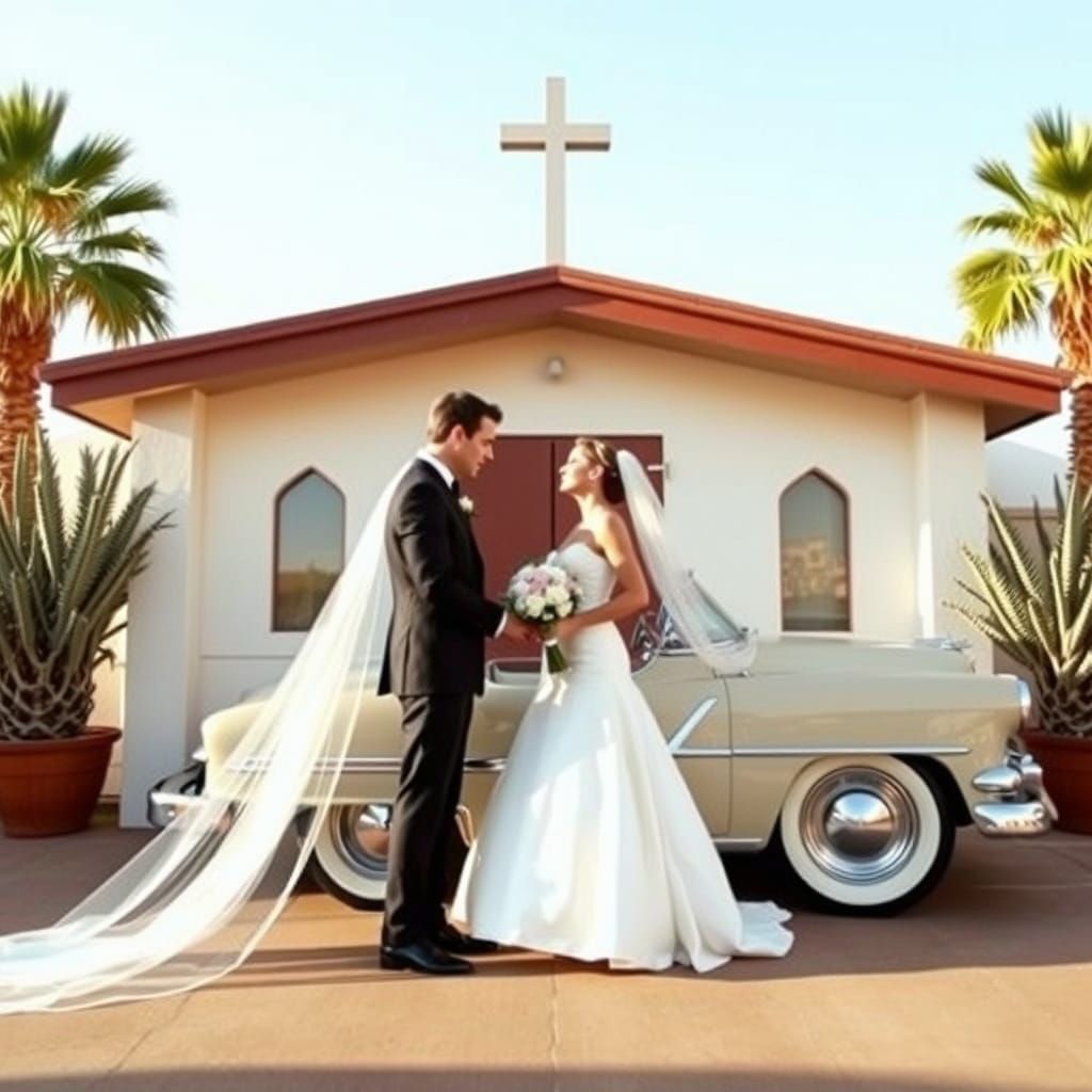 Las Vegas Chapel Wedding in Pin-Up Style