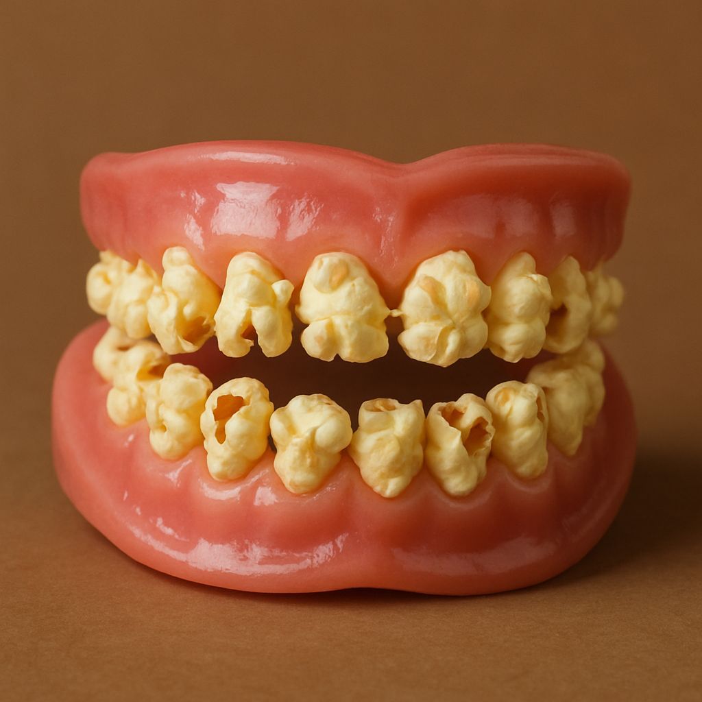 Popcorn Dentures: A Bizarre Dental Concept