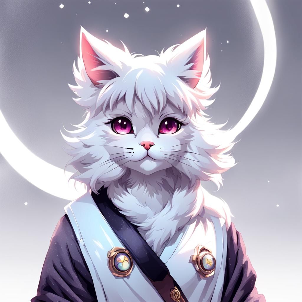 Cute Furry Cat Girl Illustration