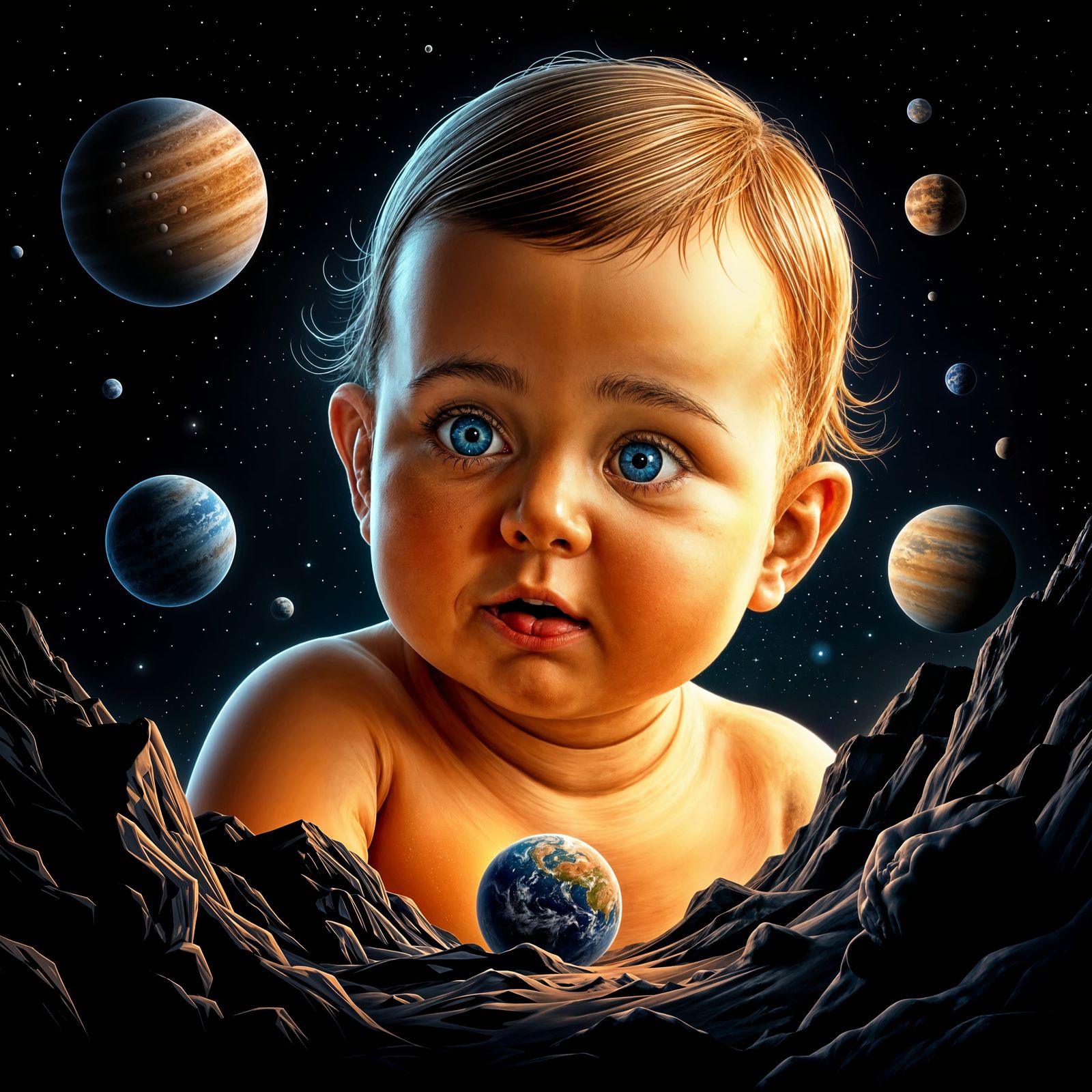 Cosmic Toddler Explores the Galaxy