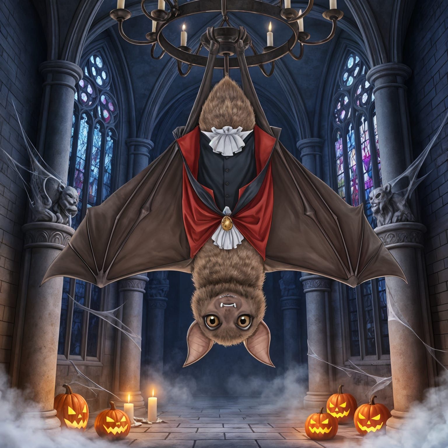 Gothic Anime Bat in Vampire Costume