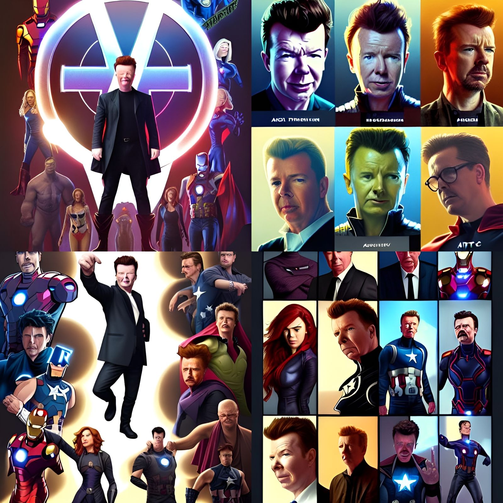 Rick Astley as The Avengers: Epic Movie Poster