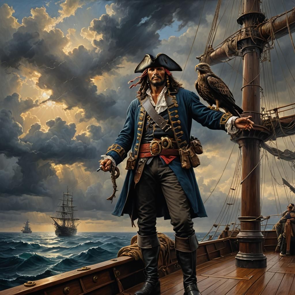 La Buse the Pirate: Oil Painting in Gurney Style