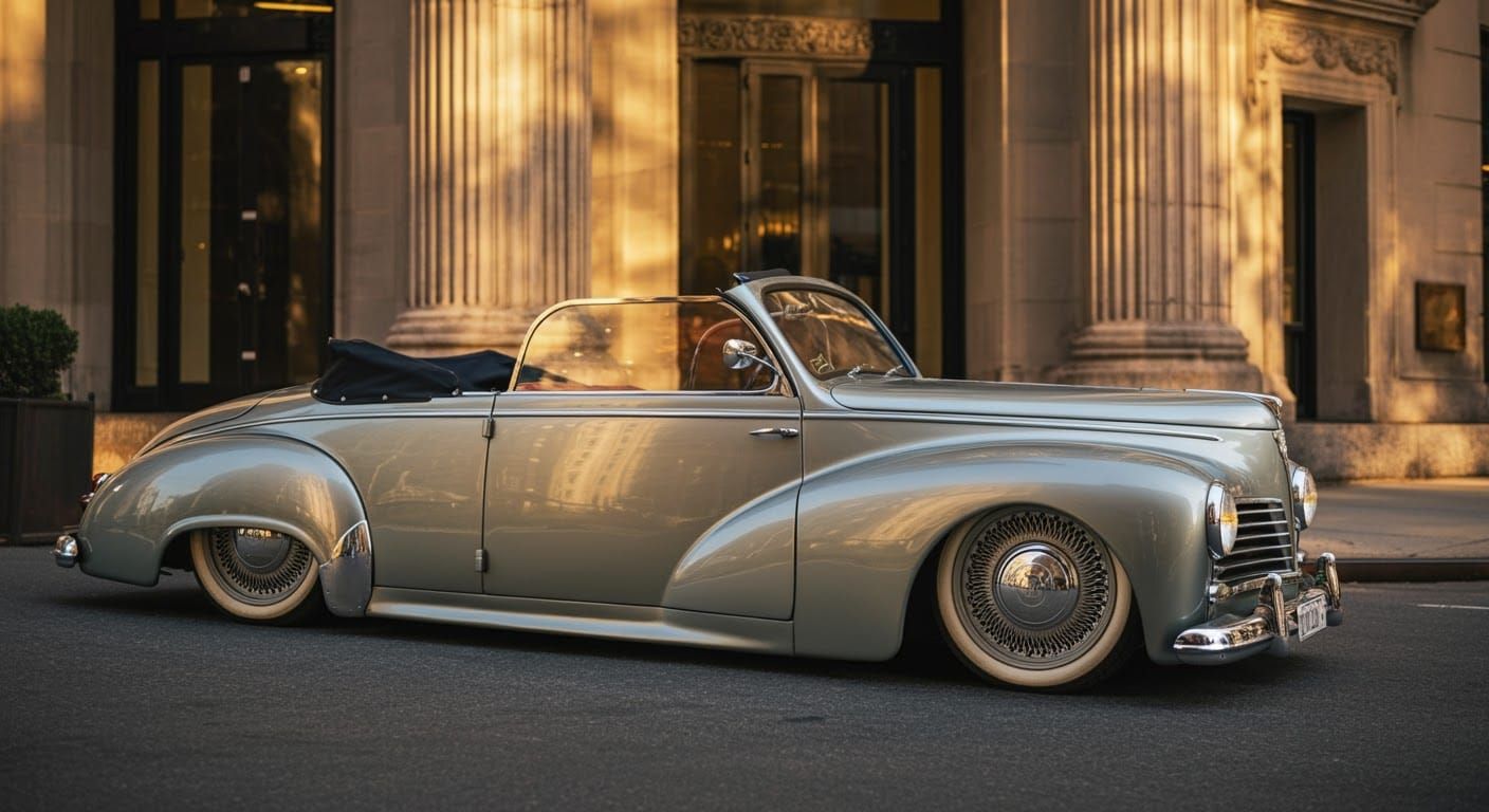 1950 Peugeot 203 Cabriolet Shimmers at Sunrise