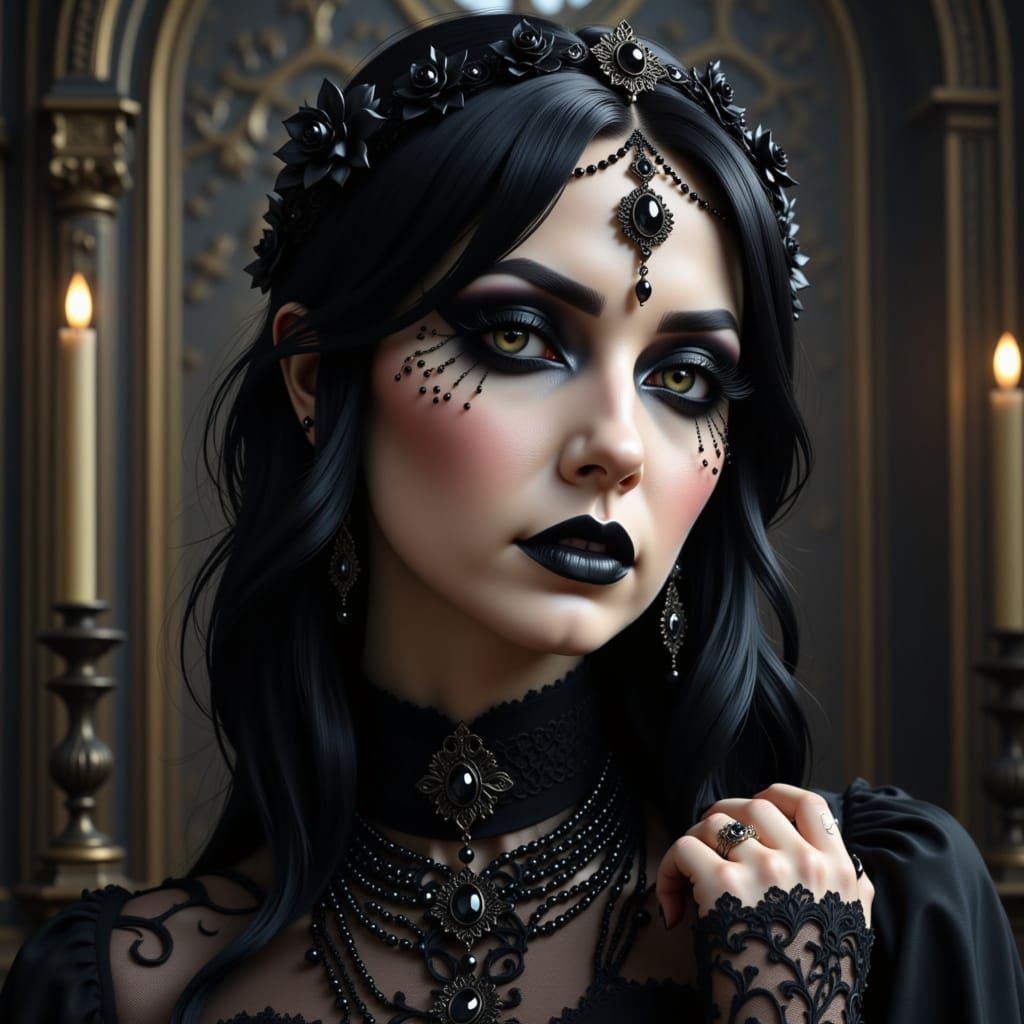 Stunning Goth Woman in Gothify Style