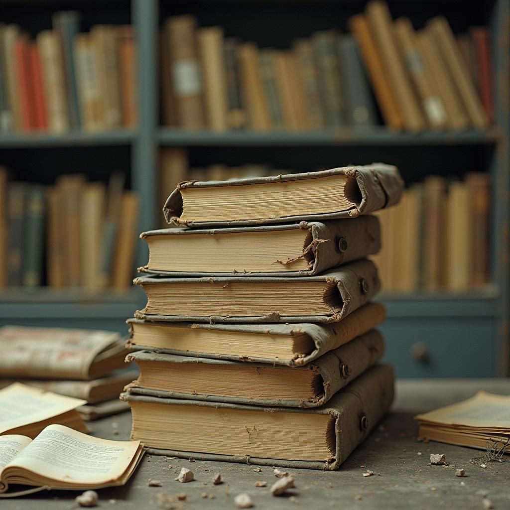 Vintage Computer Manuals on Dusty Shelves