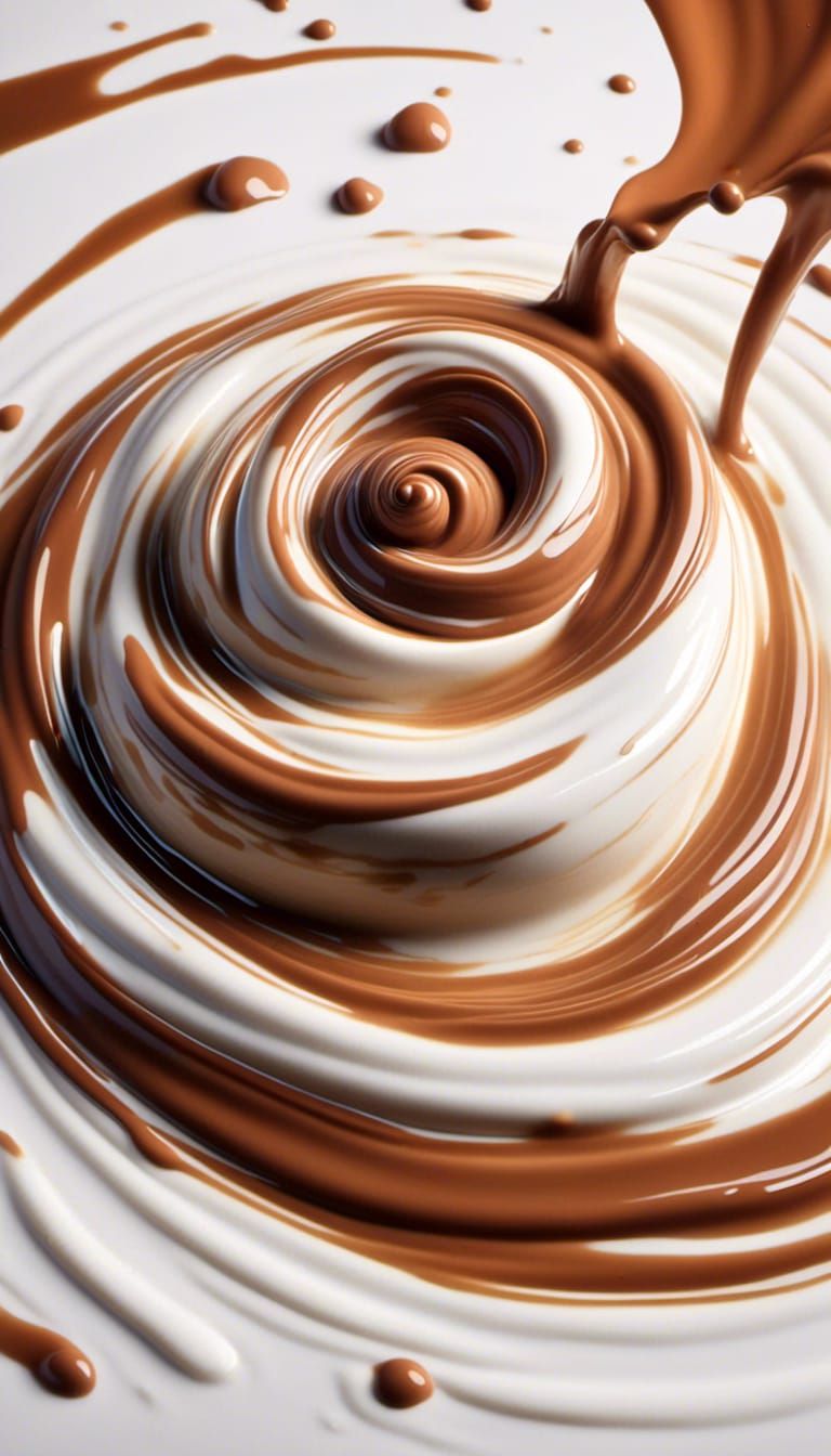 Chocolate Swirl in Milk Carton, Digital Comic Art