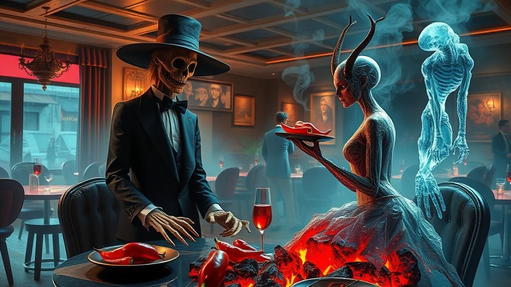 Dreamscape Cafe: Scarecrow and Ice Demon's Surreal Encounter