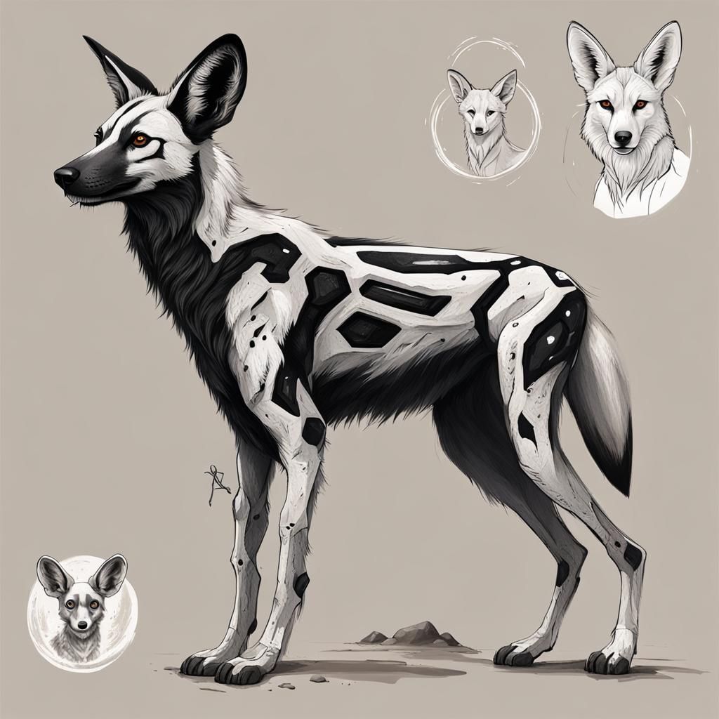 Alien Wolves on Exoplanet: Xenobiology Concept Art