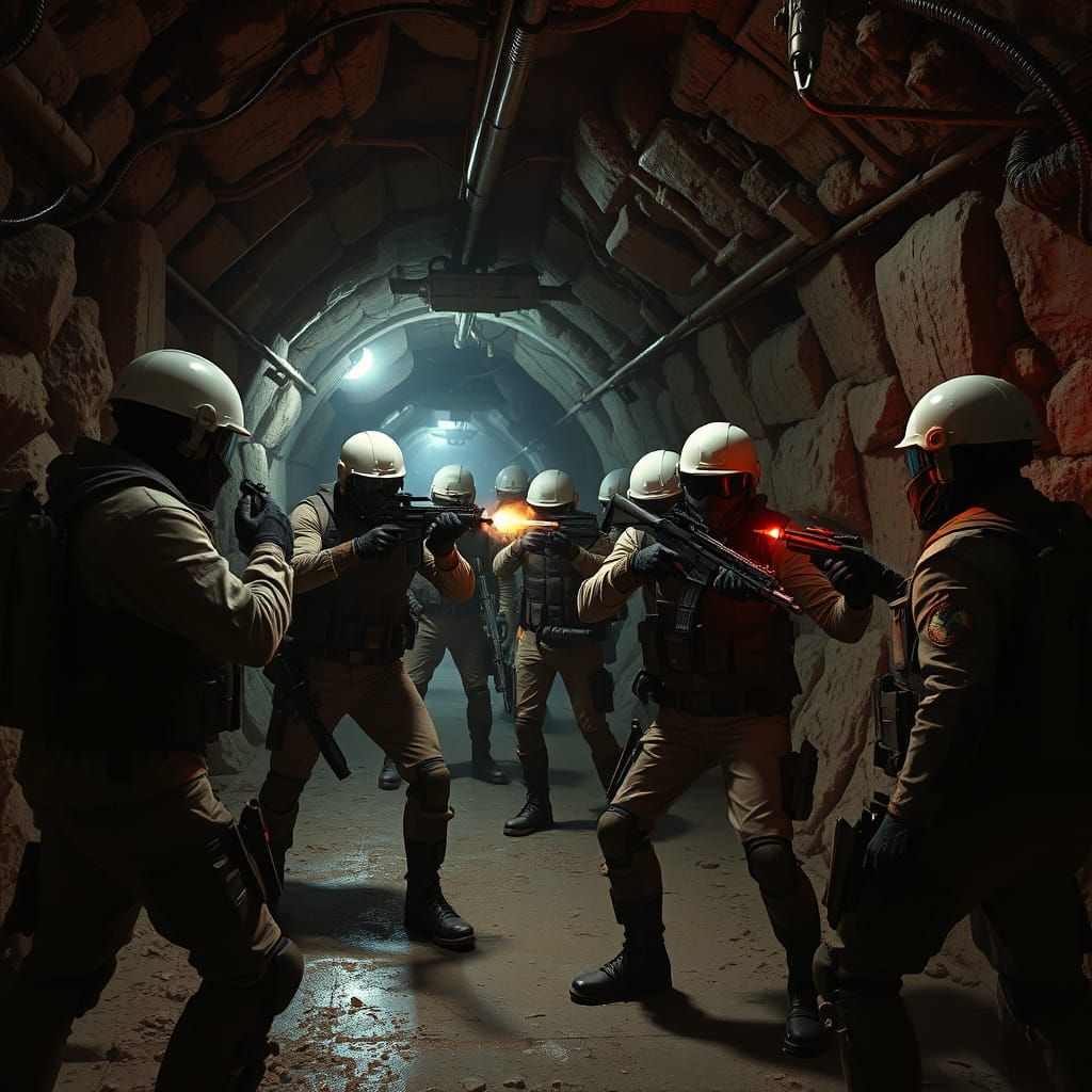 The White Hats are fighting the Cabal shadow troops in an epic fight in tunnels deep underground