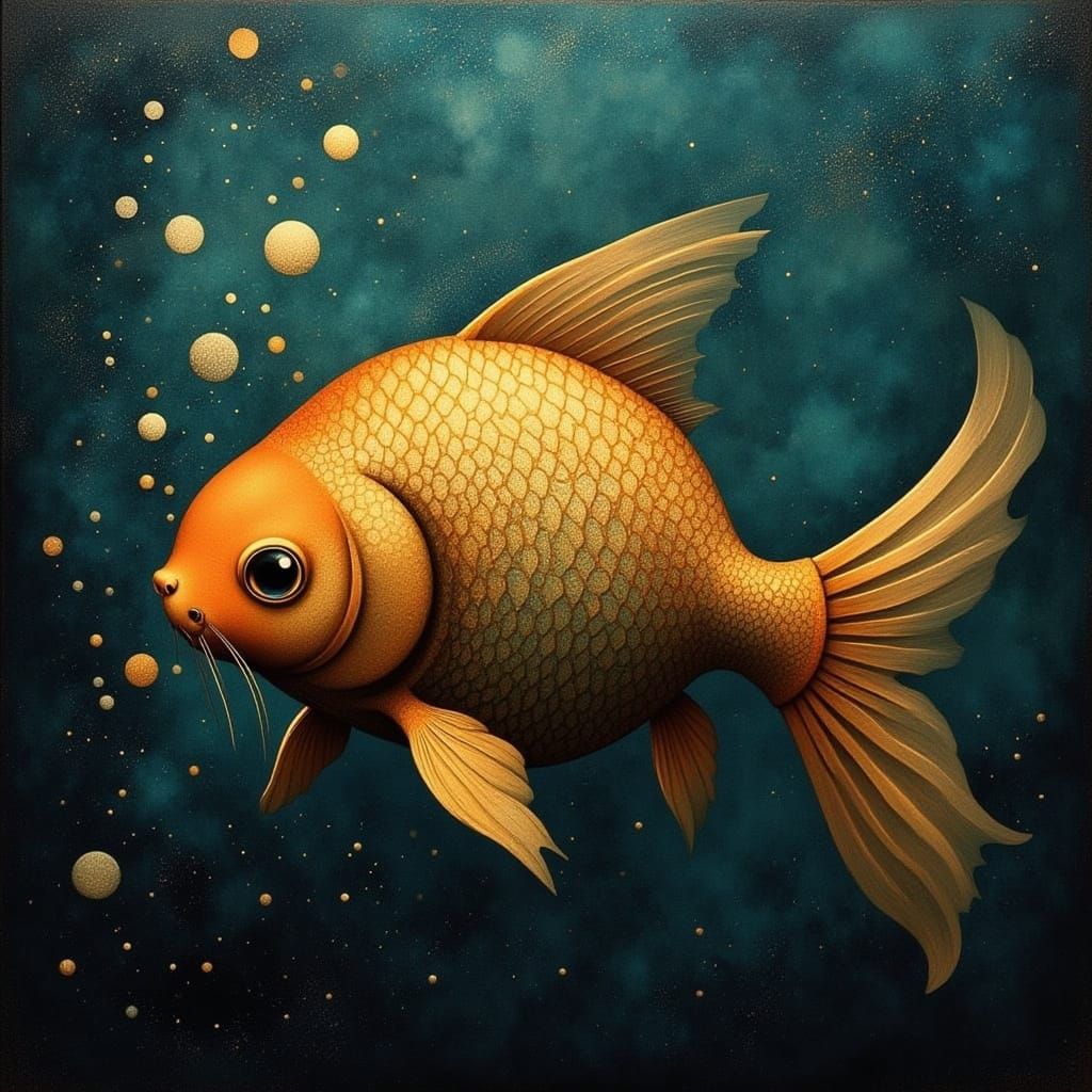 Surreal Catfish Swims Underwater in Dreamy Light