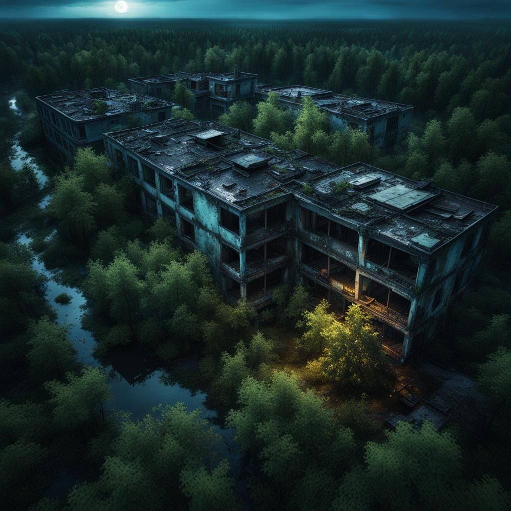 Moonlit Pripyat: Hyperrealistic Textures in Cinematic Fairyc...