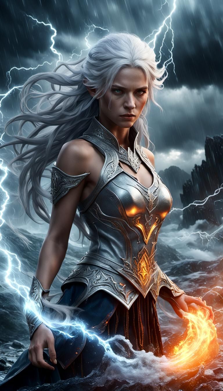 Dark Fantasy Sorceress Masterpiece in Photorealistic Style