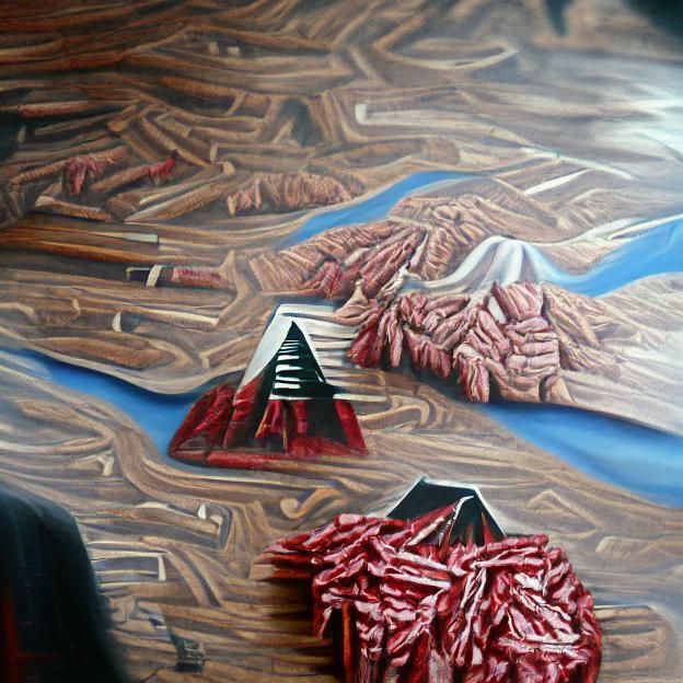 Detailed Painting of Bob from Twin Peaks