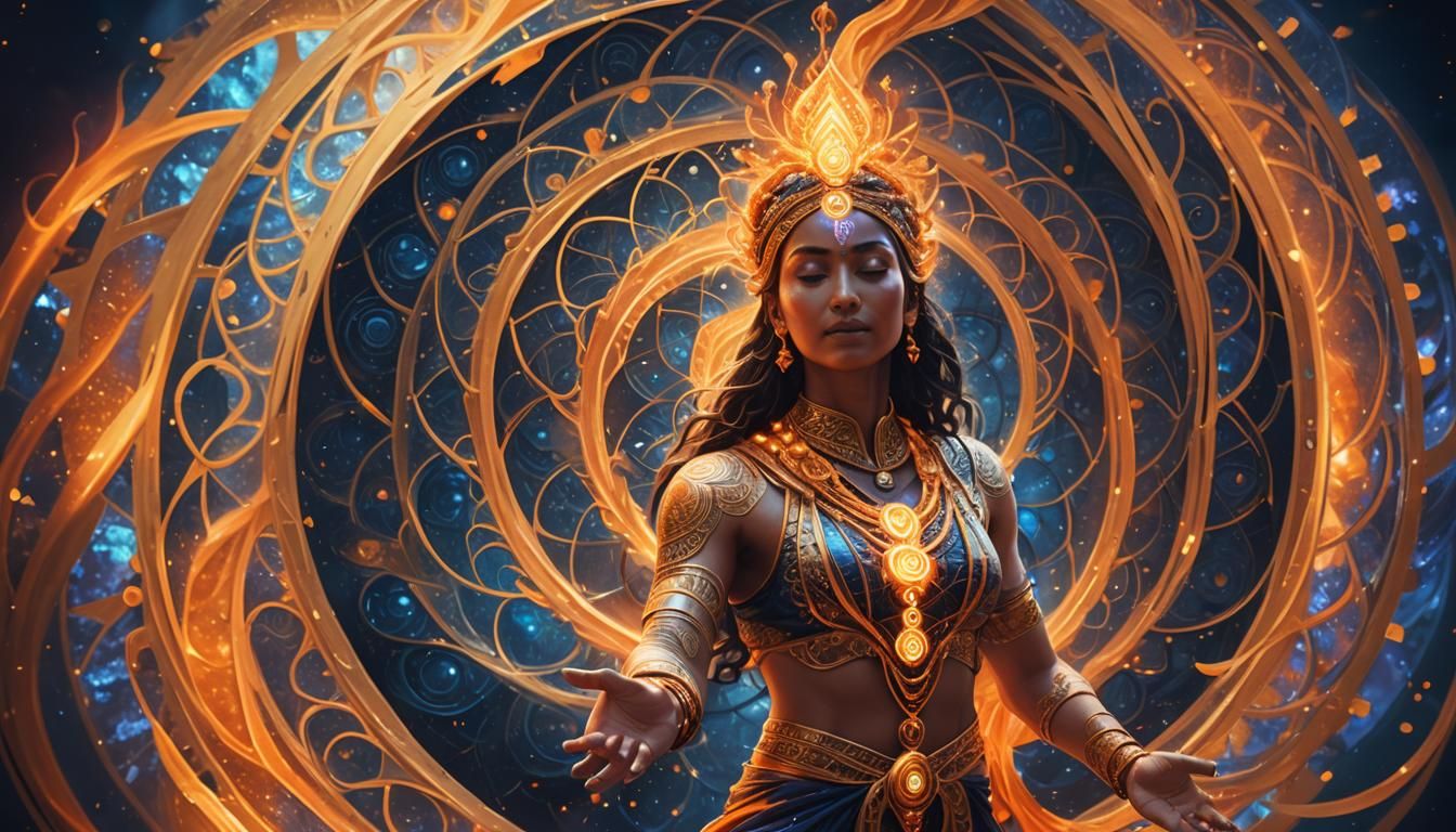 Ethereal Kundalini Energy Rising, Fantasy Art