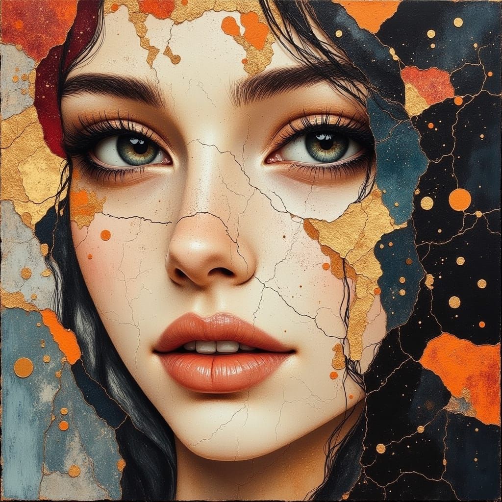 Hyperrealistic Felt Portrait in Divine Oil Style