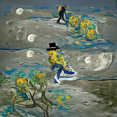 Moonwalk in Van Gogh Style