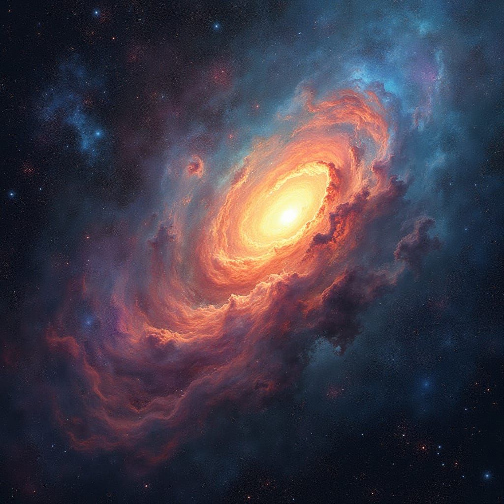 Surreal Space Nebula in a Cyberpunk Aesthetic