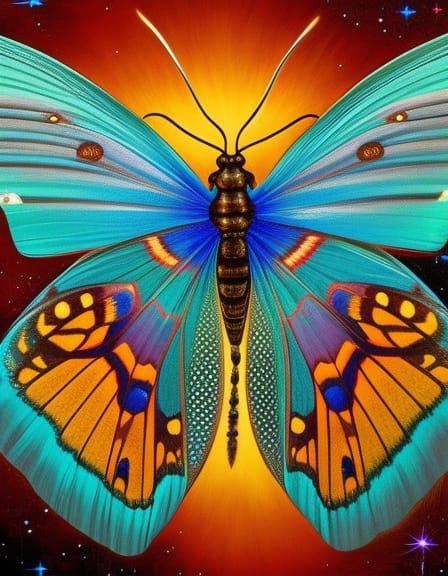 Fantasy Moth Woman with Intricate Wings