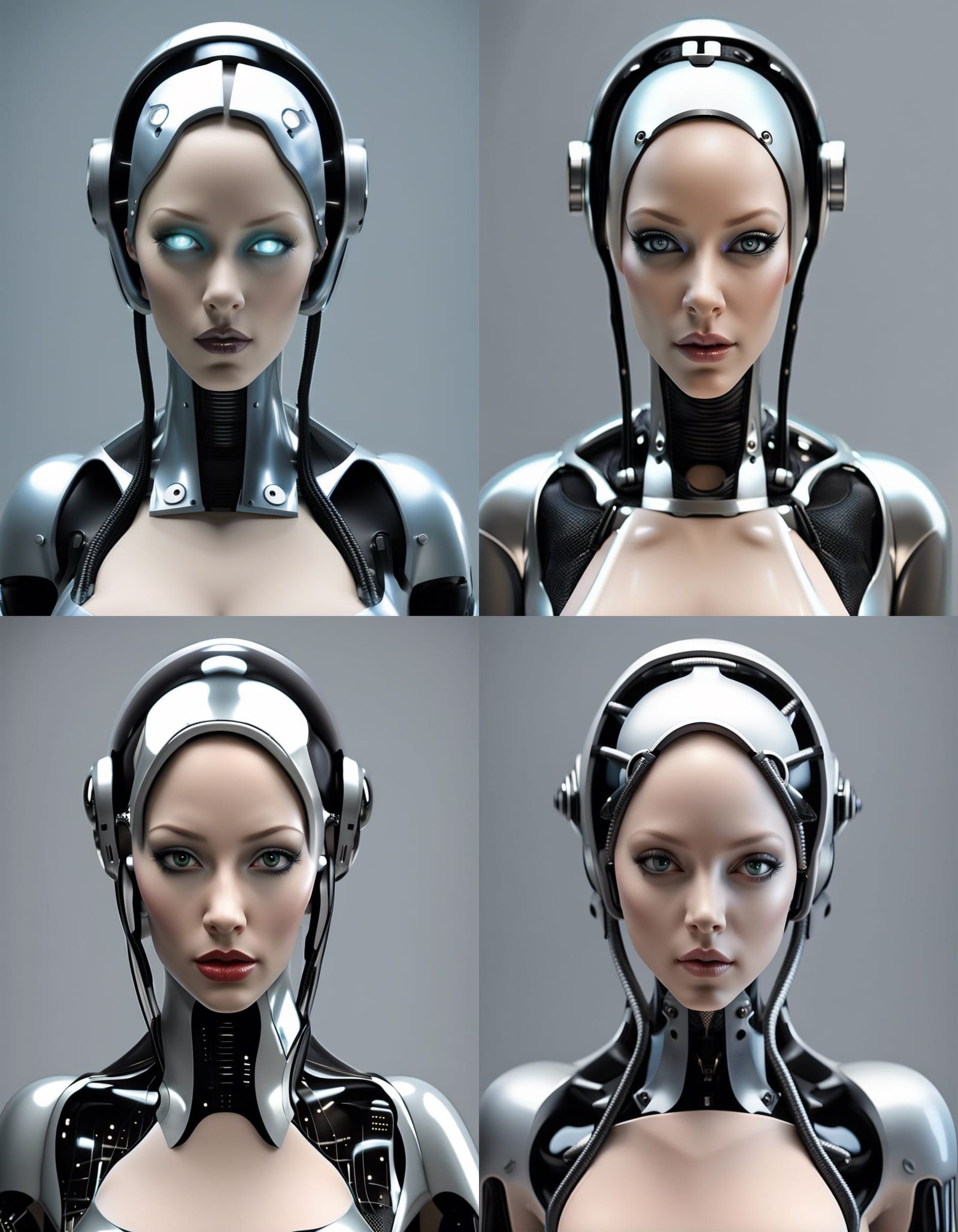 Futuristic Latex Android Goddess