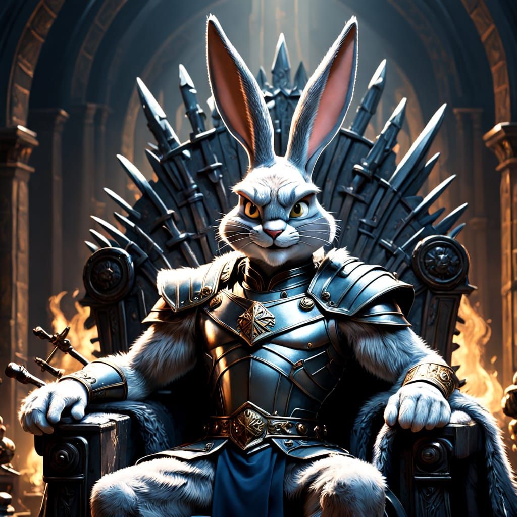 Bugs Bunny Victorious On The Iron Throne